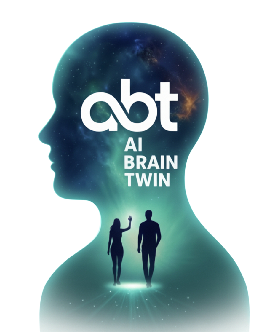 ABT AI 數位孿生大腦視覺示意圖